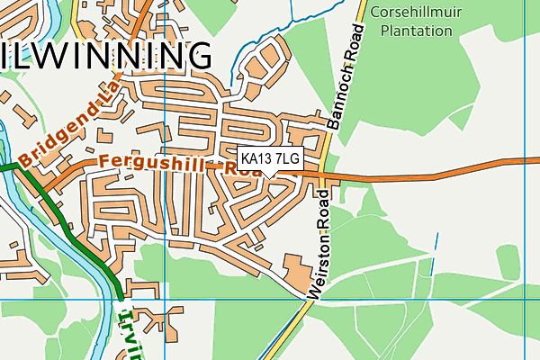 KA13 7LG map - OS VectorMap District (Ordnance Survey) KA13 7LG map - OS VectorMap District (Ordnance Survey)