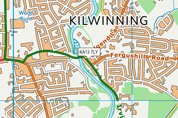 KA13 7LY map - OS VectorMap District (Ordnance Survey) KA13 7LY map - OS VectorMap District (Ordnance Survey)