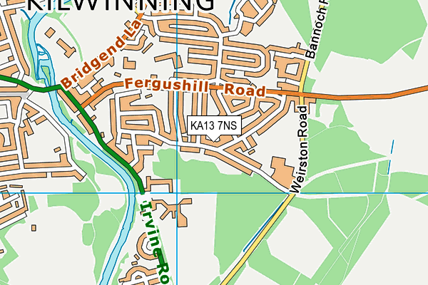 KA13 7NS map - OS VectorMap District (Ordnance Survey)