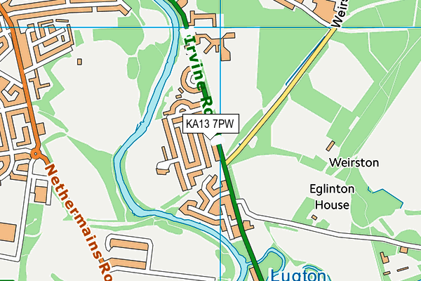 KA13 7PW map - OS VectorMap District (Ordnance Survey) KA13 7PW map - OS VectorMap District (Ordnance Survey)