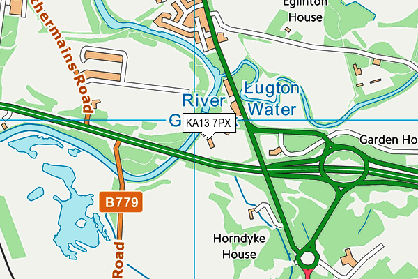 KA13 7PX map - OS VectorMap District (Ordnance Survey) KA13 7PX map - OS VectorMap District (Ordnance Survey)