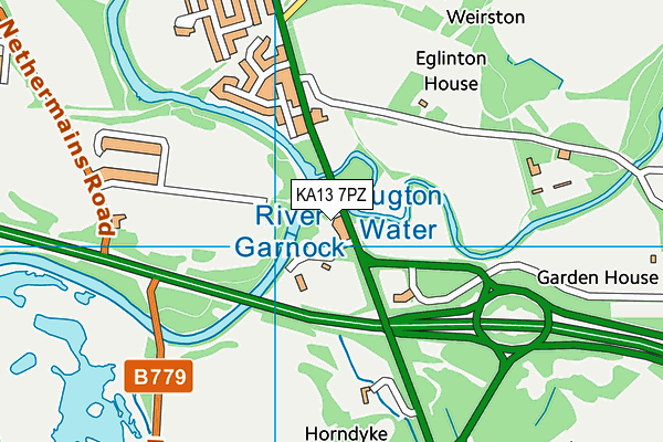 KA13 7PZ map - OS VectorMap District (Ordnance Survey) KA13 7PZ map - OS VectorMap District (Ordnance Survey)