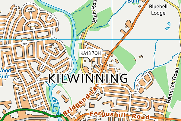 KA13 7QH map - OS VectorMap District (Ordnance Survey) KA13 7QH map - OS VectorMap District (Ordnance Survey)
