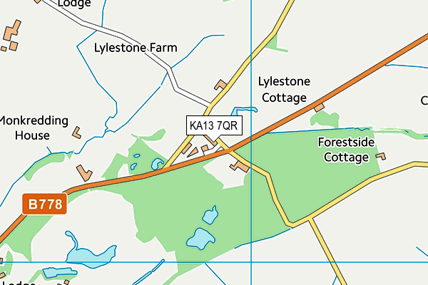 KA13 7QR map - OS VectorMap District (Ordnance Survey)