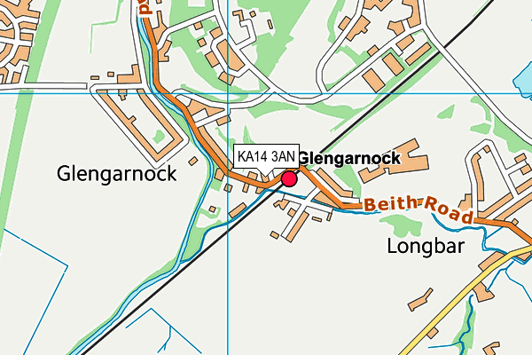 KA14 3AN map - OS VectorMap District (Ordnance Survey) KA14 3AN map - OS VectorMap District (Ordnance Survey)