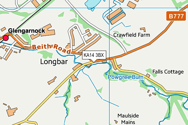 KA14 3BX map - OS VectorMap District (Ordnance Survey) KA14 3BX map - OS VectorMap District (Ordnance Survey)