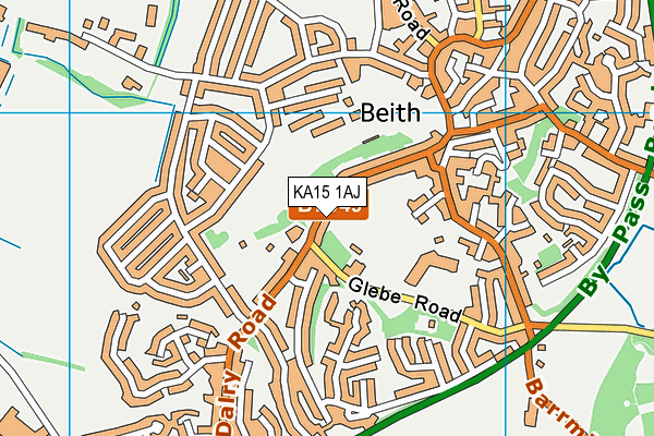 KA15 1AJ map - OS VectorMap District (Ordnance Survey) KA15 1AJ map - OS VectorMap District (Ordnance Survey)