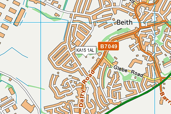 KA15 1AL map - OS VectorMap District (Ordnance Survey) KA15 1AL map - OS VectorMap District (Ordnance Survey)