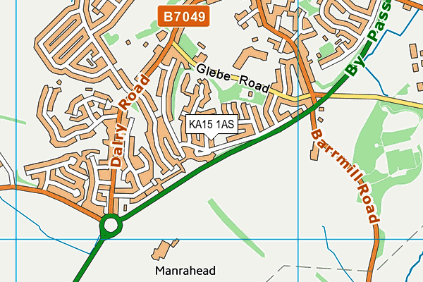 KA15 1AS map - OS VectorMap District (Ordnance Survey) KA15 1AS map - OS VectorMap District (Ordnance Survey)