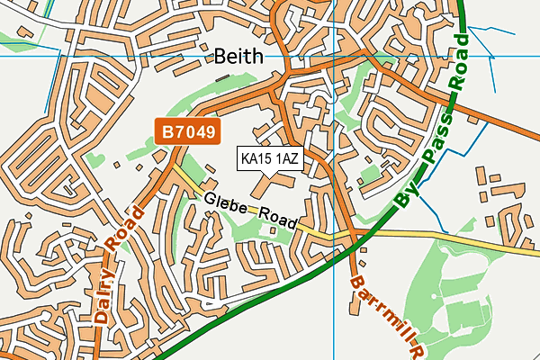 KA15 1AZ map - OS VectorMap District (Ordnance Survey) KA15 1AZ map - OS VectorMap District (Ordnance Survey)