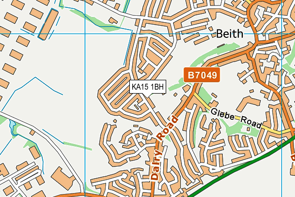 KA15 1BH map - OS VectorMap District (Ordnance Survey) KA15 1BH map - OS VectorMap District (Ordnance Survey)