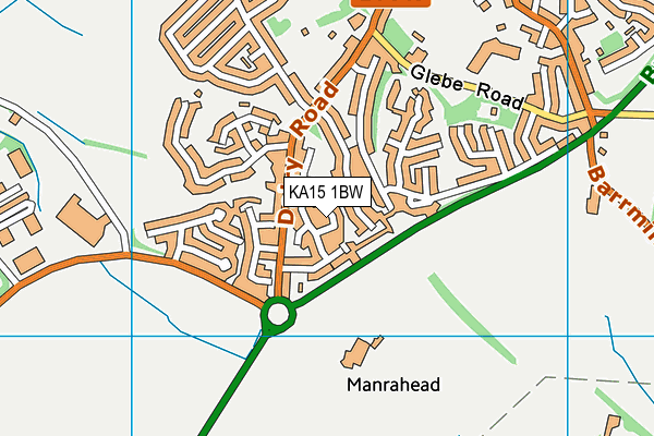 KA15 1BW map - OS VectorMap District (Ordnance Survey) KA15 1BW map - OS VectorMap District (Ordnance Survey)