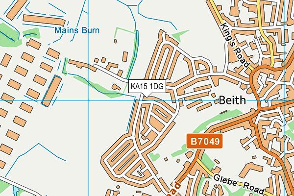 KA15 1DG map - OS VectorMap District (Ordnance Survey) KA15 1DG map - OS VectorMap District (Ordnance Survey)