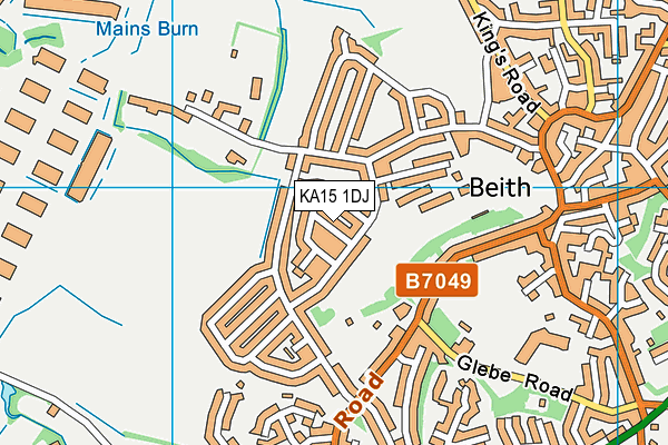 KA15 1DJ map - OS VectorMap District (Ordnance Survey) KA15 1DJ map - OS VectorMap District (Ordnance Survey)