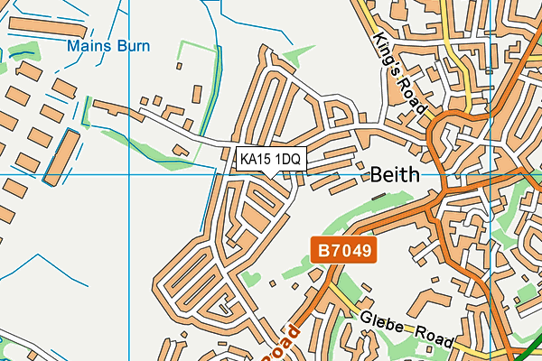 KA15 1DQ map - OS VectorMap District (Ordnance Survey)
