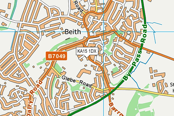 KA15 1DX map - OS VectorMap District (Ordnance Survey) KA15 1DX map - OS VectorMap District (Ordnance Survey)