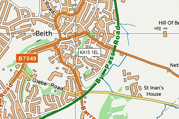 KA15 1EL map - OS VectorMap District (Ordnance Survey) KA15 1EL map - OS VectorMap District (Ordnance Survey)