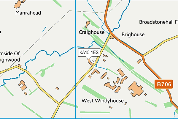 KA15 1ES map - OS VectorMap District (Ordnance Survey) KA15 1ES map - OS VectorMap District (Ordnance Survey)
