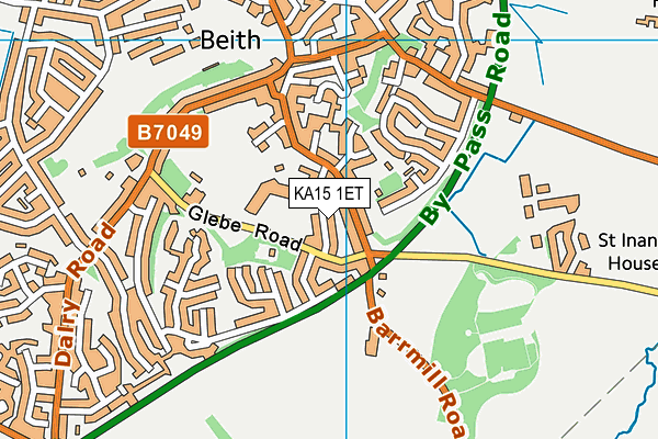 KA15 1ET map - OS VectorMap District (Ordnance Survey) KA15 1ET map - OS VectorMap District (Ordnance Survey)