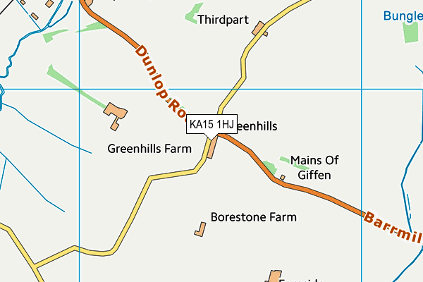 KA15 1HJ map - OS VectorMap District (Ordnance Survey) KA15 1HJ map - OS VectorMap District (Ordnance Survey)