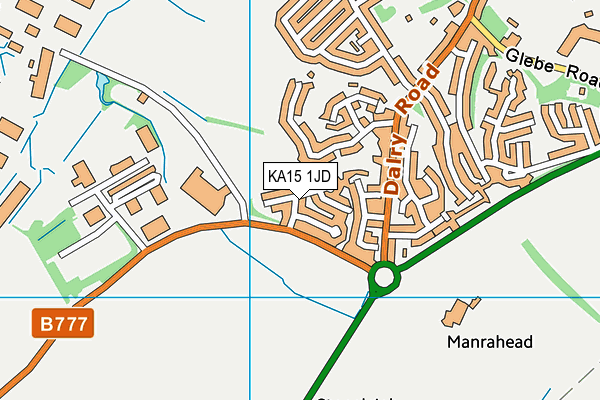 KA15 1JD map - OS VectorMap District (Ordnance Survey) KA15 1JD map - OS VectorMap District (Ordnance Survey)
