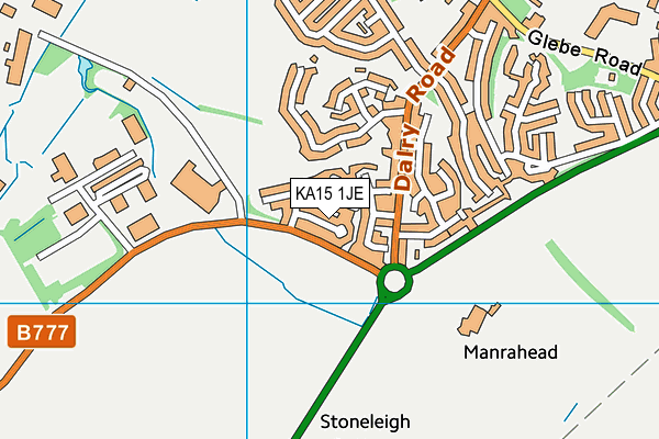 KA15 1JE map - OS VectorMap District (Ordnance Survey) KA15 1JE map - OS VectorMap District (Ordnance Survey)
