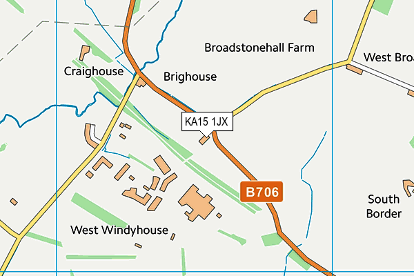 KA15 1JX map - OS VectorMap District (Ordnance Survey) KA15 1JX map - OS VectorMap District (Ordnance Survey)
