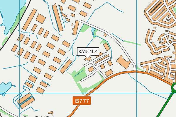 KA15 1LZ map - OS VectorMap District (Ordnance Survey) KA15 1LZ map - OS VectorMap District (Ordnance Survey)