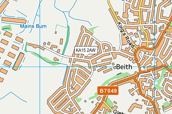 KA15 2AW map - OS VectorMap District (Ordnance Survey) KA15 2AW map - OS VectorMap District (Ordnance Survey)