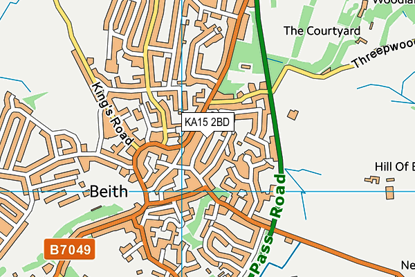 KA15 2BD map - OS VectorMap District (Ordnance Survey) KA15 2BD map - OS VectorMap District (Ordnance Survey)