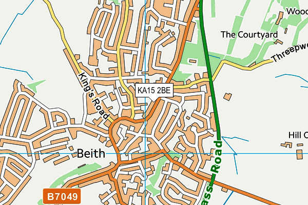 KA15 2BE map - OS VectorMap District (Ordnance Survey)