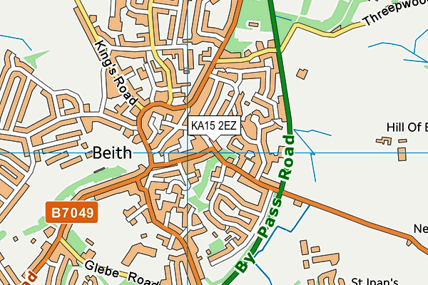 KA15 2EZ map - OS VectorMap District (Ordnance Survey)