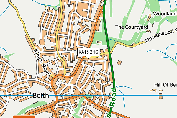 KA15 2HG map - OS VectorMap District (Ordnance Survey) KA15 2HG map - OS VectorMap District (Ordnance Survey)