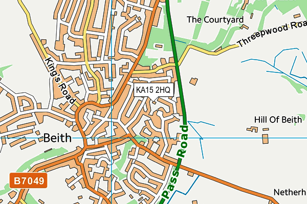 KA15 2HQ map - OS VectorMap District (Ordnance Survey) KA15 2HQ map - OS VectorMap District (Ordnance Survey)