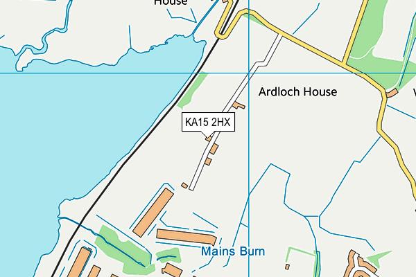 KA15 2HX map - OS VectorMap District (Ordnance Survey)