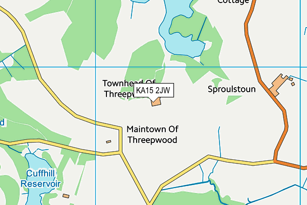 KA15 2JW map - OS VectorMap District (Ordnance Survey)