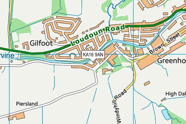 KA16 9AN map - OS VectorMap District (Ordnance Survey) KA16 9AN map - OS VectorMap District (Ordnance Survey)