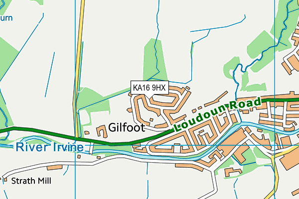 KA16 9HX map - OS VectorMap District (Ordnance Survey) KA16 9HX map - OS VectorMap District (Ordnance Survey)