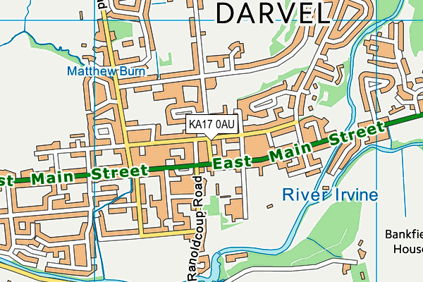 KA17 0AU map - OS VectorMap District (Ordnance Survey) KA17 0AU map - OS VectorMap District (Ordnance Survey)