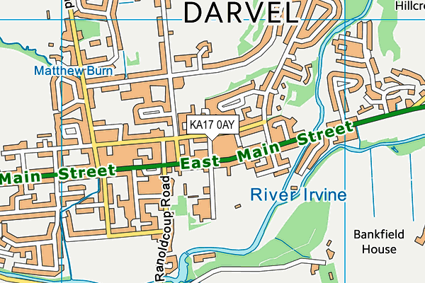 KA17 0AY map - OS VectorMap District (Ordnance Survey) KA17 0AY map - OS VectorMap District (Ordnance Survey)