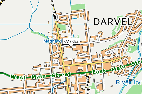 KA17 0BZ map - OS VectorMap District (Ordnance Survey) KA17 0BZ map - OS VectorMap District (Ordnance Survey)