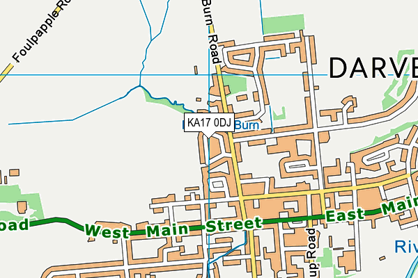 KA17 0DJ map - OS VectorMap District (Ordnance Survey) KA17 0DJ map - OS VectorMap District (Ordnance Survey)
