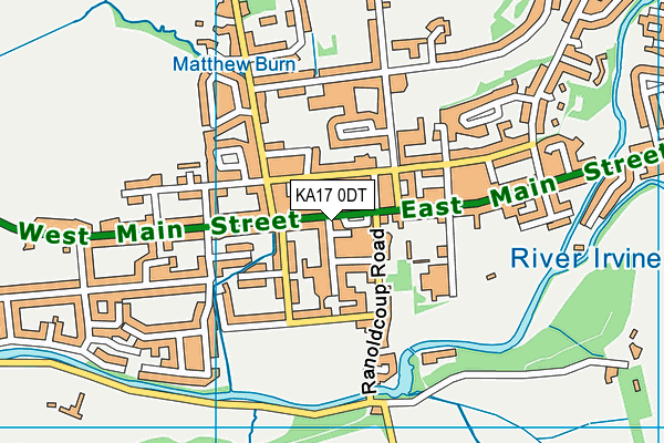 KA17 0DT map - OS VectorMap District (Ordnance Survey) KA17 0DT map - OS VectorMap District (Ordnance Survey)