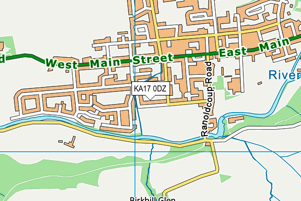 KA17 0DZ map - OS VectorMap District (Ordnance Survey) KA17 0DZ map - OS VectorMap District (Ordnance Survey)