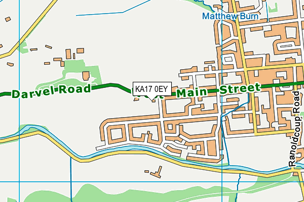 KA17 0EY map - OS VectorMap District (Ordnance Survey) KA17 0EY map - OS VectorMap District (Ordnance Survey)