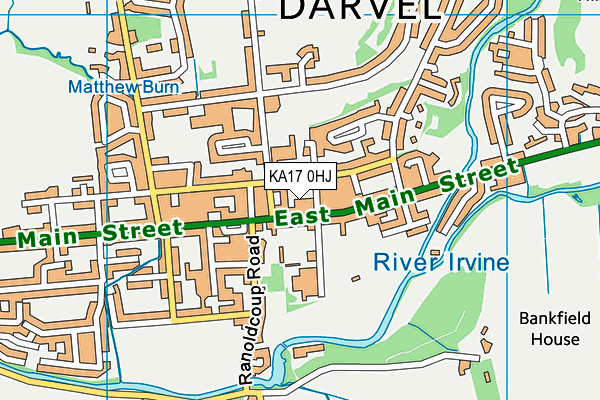 KA17 0HJ map - OS VectorMap District (Ordnance Survey)