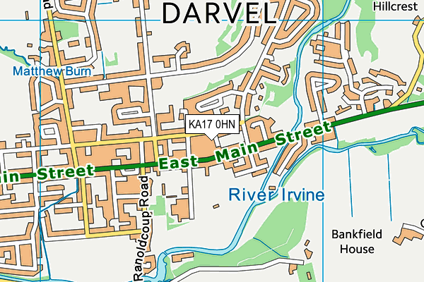 KA17 0HN map - OS VectorMap District (Ordnance Survey) KA17 0HN map - OS VectorMap District (Ordnance Survey)