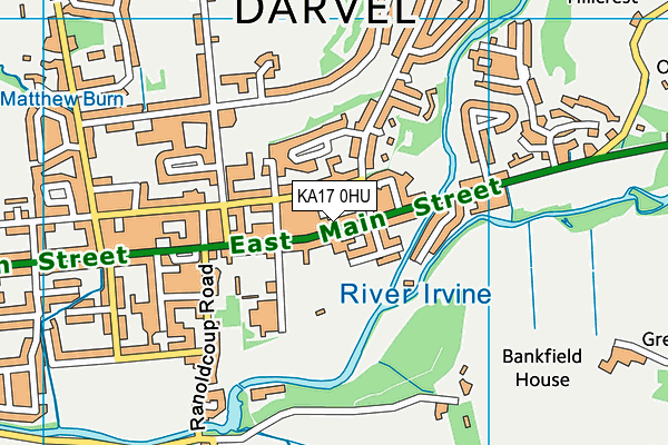 KA17 0HU map - OS VectorMap District (Ordnance Survey)
