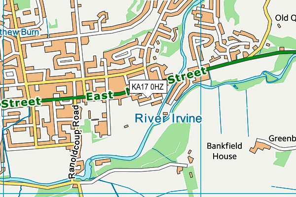 KA17 0HZ map - OS VectorMap District (Ordnance Survey) KA17 0HZ map - OS VectorMap District (Ordnance Survey)
