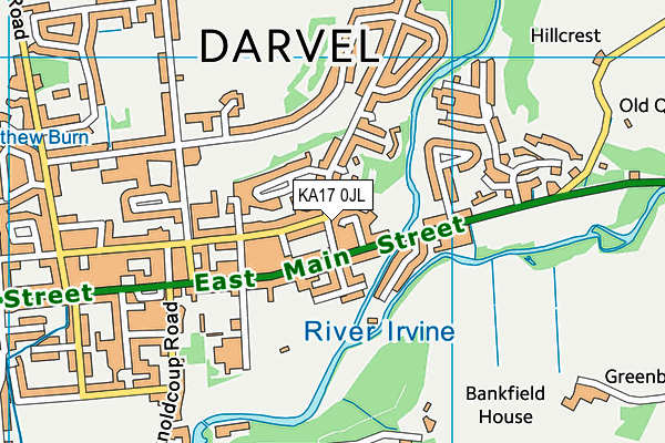KA17 0JL map - OS VectorMap District (Ordnance Survey) KA17 0JL map - OS VectorMap District (Ordnance Survey)
